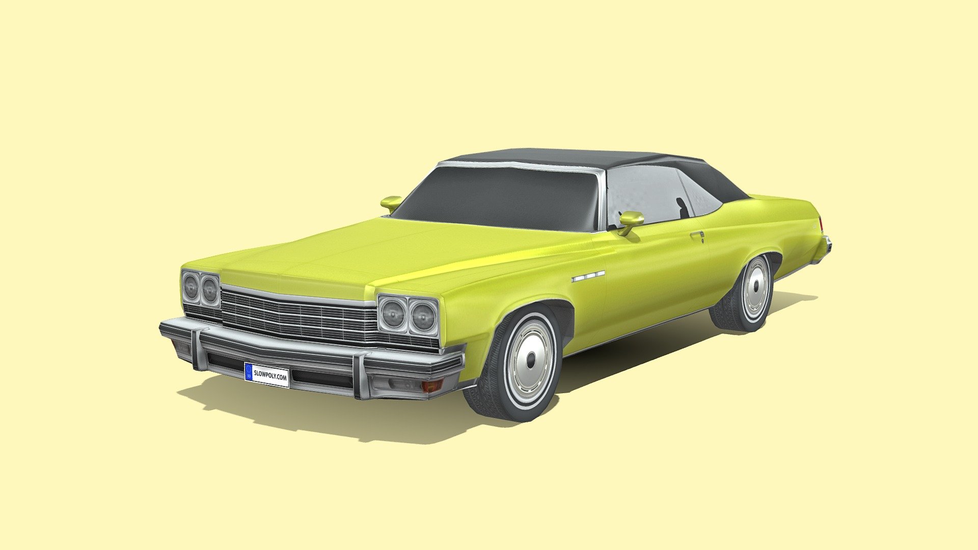 Great low poly car asset for you. 4000px textures, and included PSD file so you can easily change the color! - Buick LeSabre 1976 - Buy Royalty Free 3D model by slowpoly 3d model