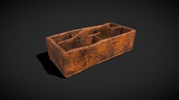 Medieval Wooden Tool Box wooden, household, viking, tools, medieval, antique, furniture, vr, dirty, decor, old, models, box, balance, toolbox, furnishings, various, pbr, lowpoly, wood, interior, gameready