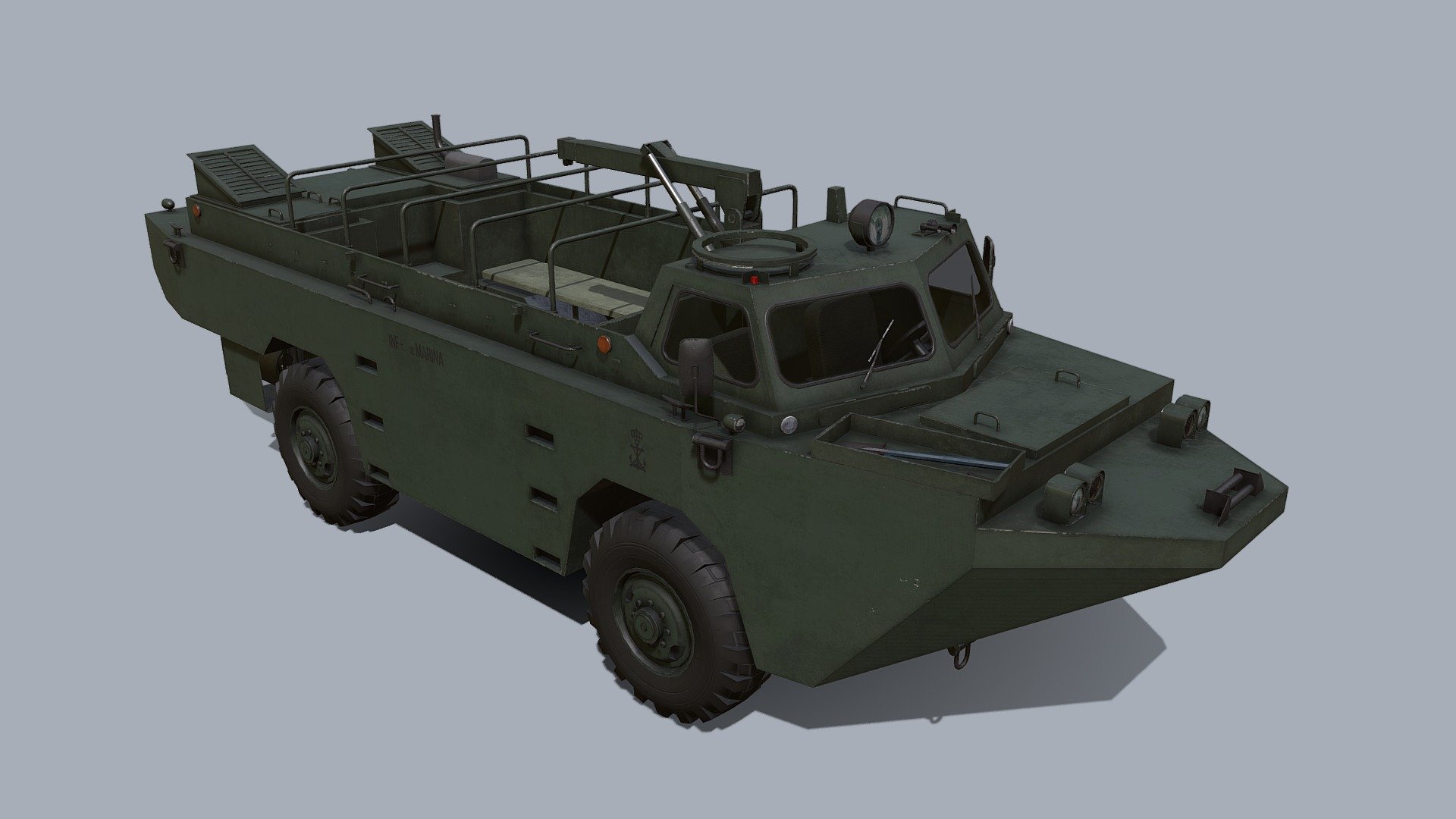 The Pegaso VAP 3550/1 was an amphibious cargo vehicle produced by ENASA for the Spanish Marine Corps and for export. In addition to supplying the Spanish Marines, VAP was exported to Mexico and Egypt - Pegaso 3550 1 VAP - Buy Royalty Free 3D model by Tim Samedov (@citizensnip) 3d model