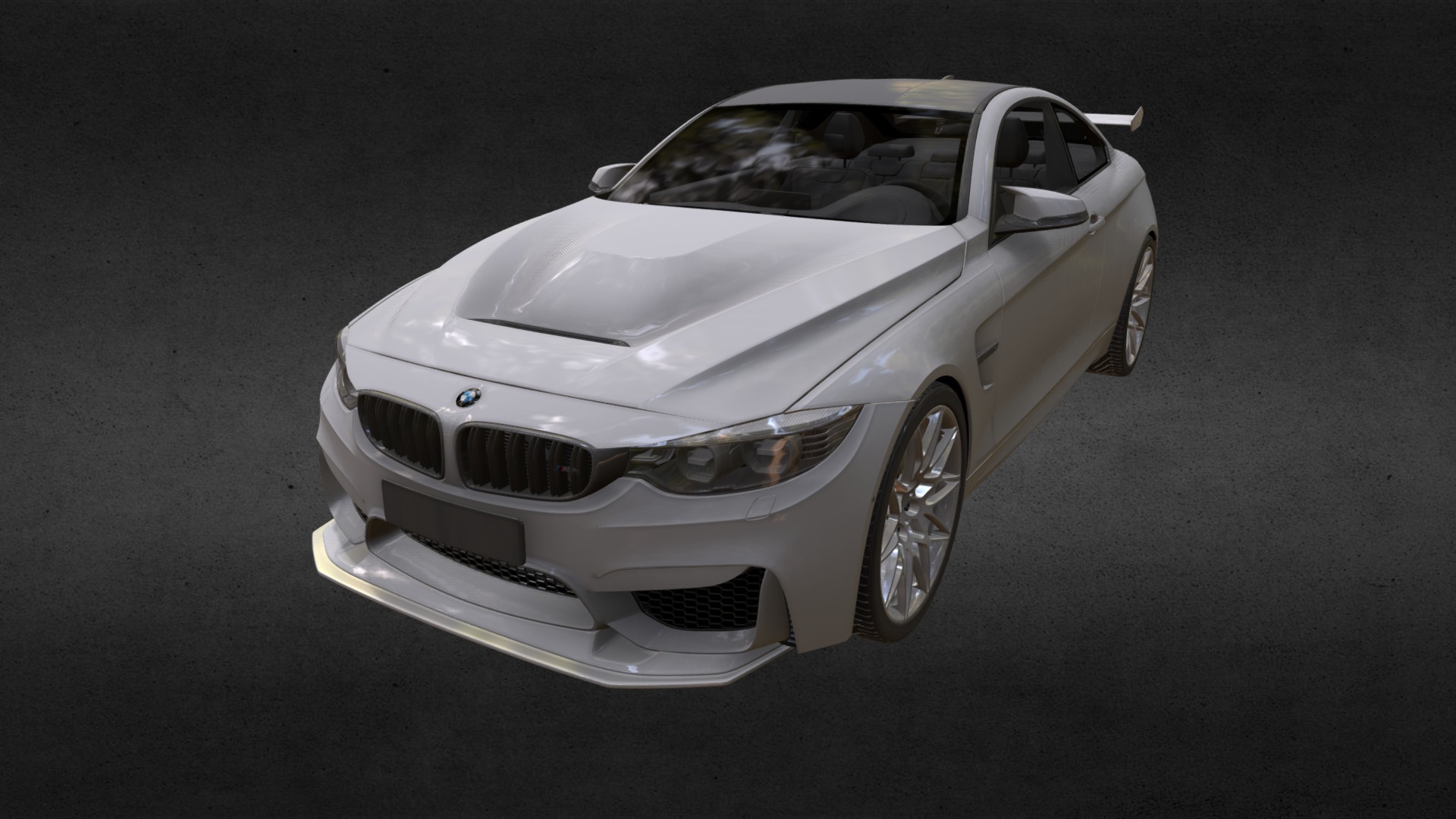 BMW M4 3D model
Features: 
- High quality polygonal model - correctly scaled accurate representation of the original objects. 
- Model resolutions are optimized for polygon efficiency (in 3DS MAX the meshsmooth function can be used to increase mesh resolution if necessary). 
- All colors can be easily modified. 
- Model is fully textured with all materials applied. 
- All textures and materials are included and mapped in every format. 
- Max models grouped for easy selection &amp; objects are logically named for ease of scene management. 
- No part-name confusion when importing several models into a scene. 
- No cleaning up necessary, just drop your models into the scene and start rendering. 
- No special plugin needed to open scene 3d model