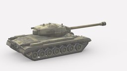 001146 american tank t-32 armed, army, equipment, posed, american, miniatures, realistic, tank, forces, 3dprint, model, polygon, t-32