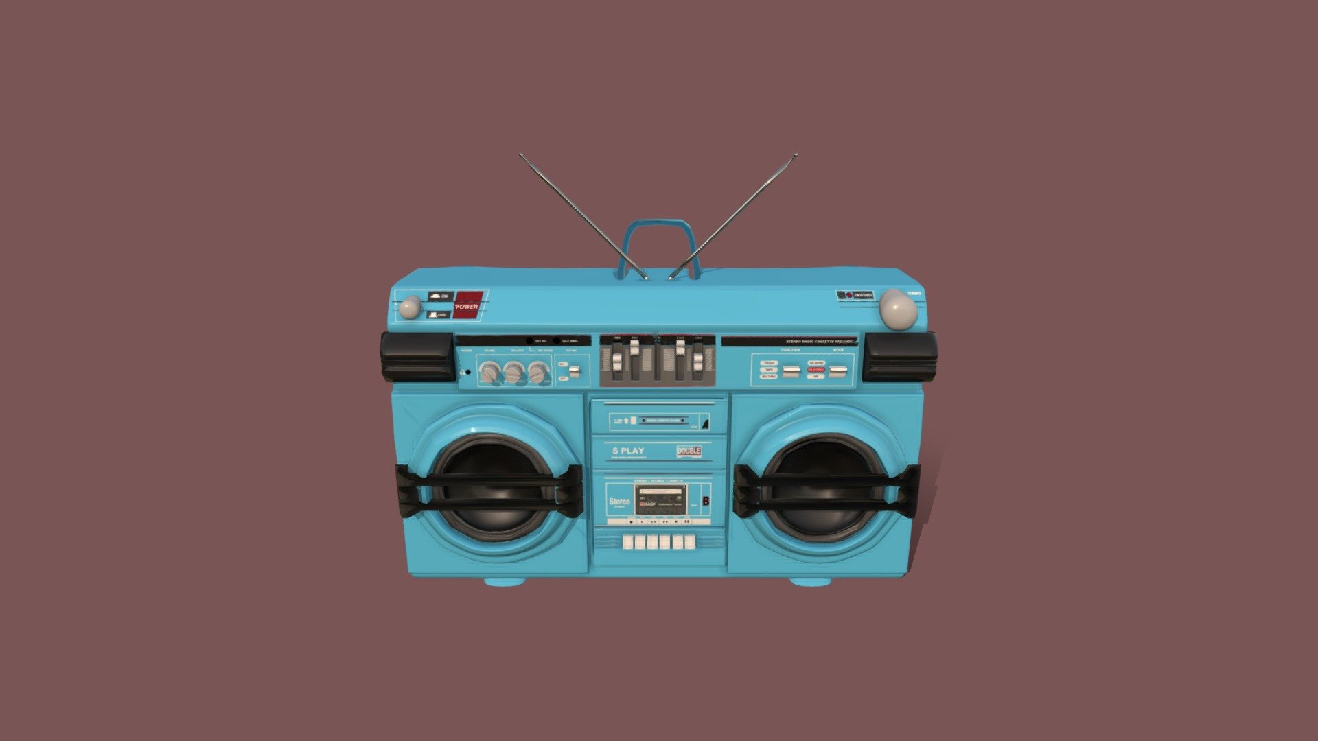Boombox - Download Free 3D model by elpatio 3d model