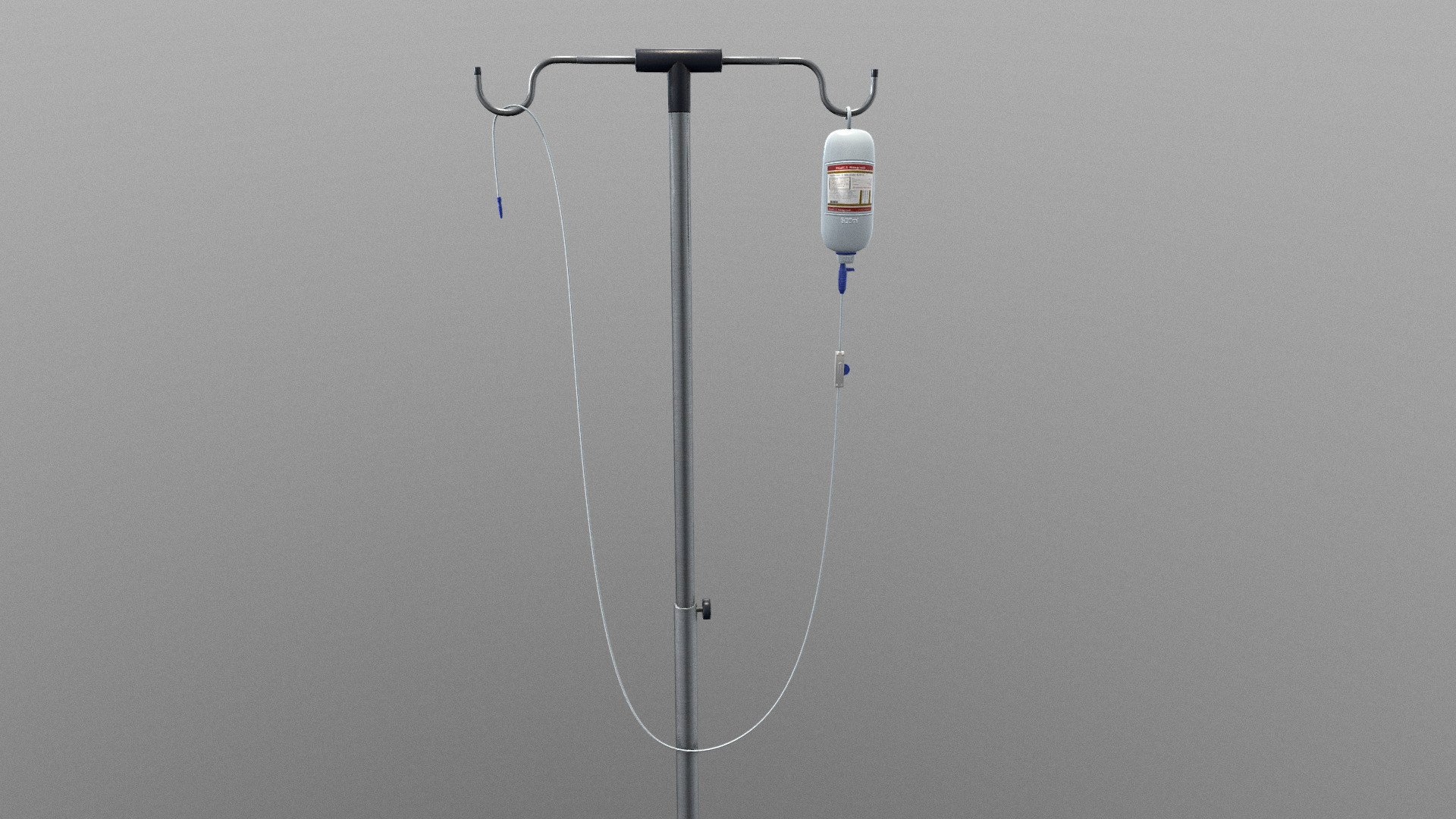 **Hospital Stand Saline 3D model - Low Poly. **
(Real proportions).




The object is a unique mesh and one single material. 

The pivot point is centered at the base of the mesh (0.0.0). 

The topology is quad-based. 

There are no ngos in the mesh. 

All texture file names are prefixed with the object name, followed by the default PBR texture name.

Game Ready. 

There is a zip file with .blend, .obj and .fbx and all textures. 

*object was not modeled for a 3d printer.

*If you need any mesh adjustments, let me know 3d model