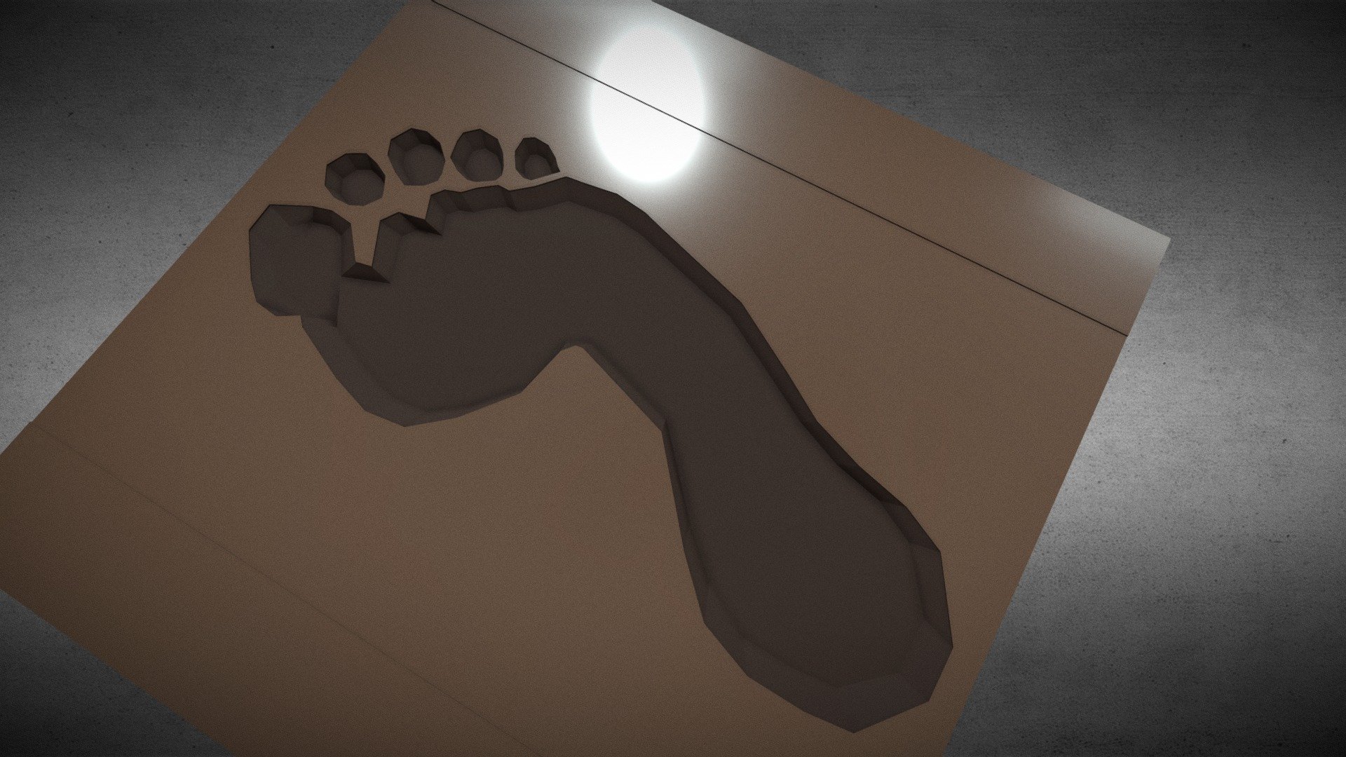 human female footprint on a plane
low poly no materials - made in blender

please credit if you use this in your project :) - footprintPlane lowPoly - Buy Royalty Free 3D model by ribot02 3d model