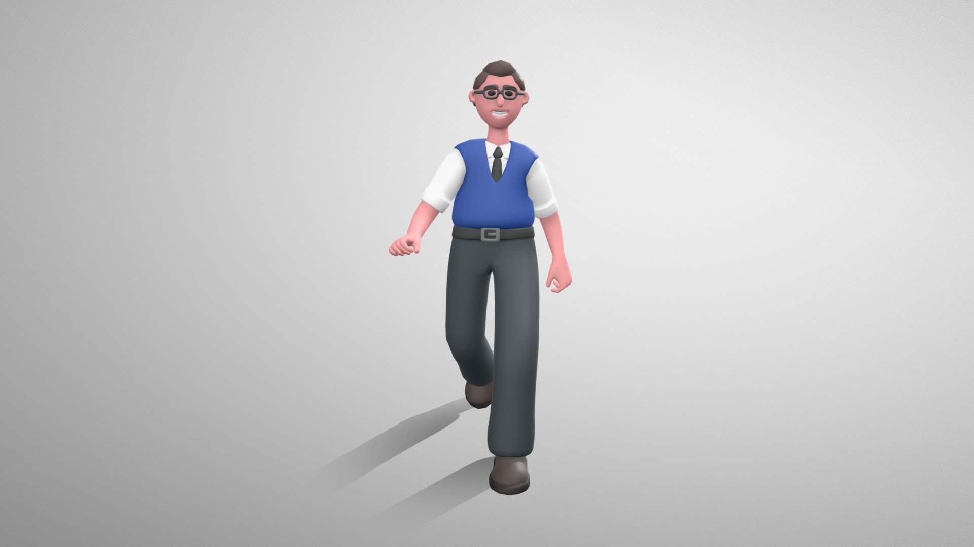 Stylized Man Teacher is the part of the big characters bundle. These stylized 3D characters might be useful for motion graphics design, cartoon production, game development, illustrations and many other industries.

The 3D model is rigged and ready to use with Mixamo. You can apply any Mixamo animation in one click . We also added 12 widely used animations.

The character model is well optimized and subdivision ready. You can choose any smoothing option you want, according to your project.

The model has only a single texture. It is useful for mobile game development and it's easy to change colors of clothes, skin etc.

If you have any questions or suggestions on improving our product, feel free to send a message to mail@dreamlab.net.ua - Stylized Man Teacher - Mixamo Rigged Character - Buy Royalty Free 3D model by Dream Lab (@dreamlabanim) 3d model