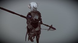 Dark Elf armor, original, chara, darkelf, womancharacter, zbrush