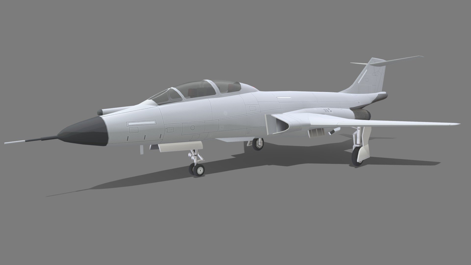 The McDonnell F-101 Voodoo is a supersonic jet fighter designed and produced by the American McDonnell Aircraft Corporation.

this is a static, non rigged, non animated, Lowpoly mesh, blank layered 2048 psd template layered texture, for MSFS or XPlane Scenery Airport development , standard materials, enough detailed just to be seen as part of enviroment on airfields or airports - McDonnell F101B Voodoo Static - Buy Royalty Free 3D model by Hangarcerouno 3d model