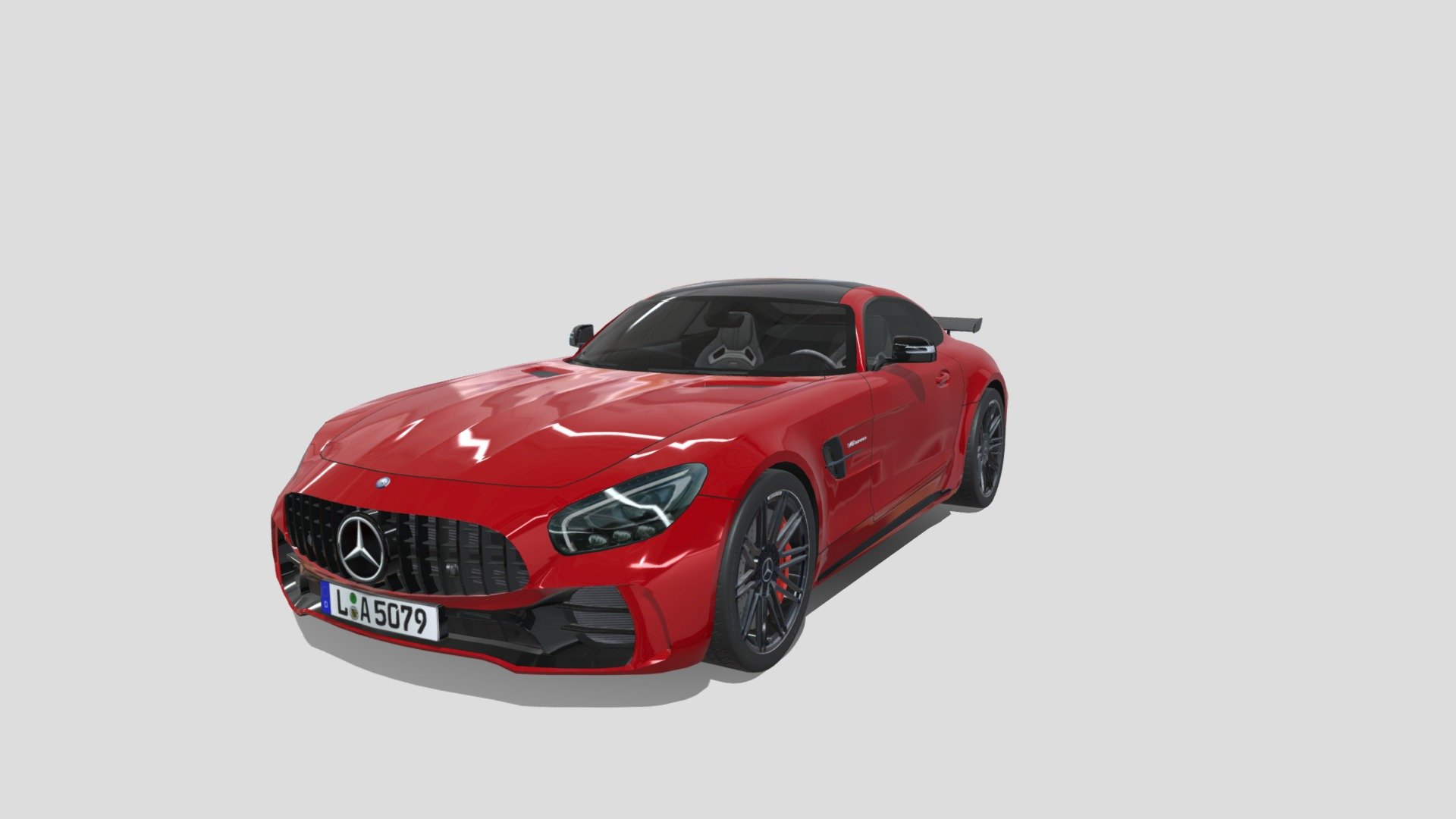 This is low-poly model of Mercedes-Benz AMG GTR.

Even with a low number of polygons the level of detail remains high.

Blender 3.1 standard materials.

Photo textures.

Real world scale.




Width: 2.075 mm

Lenght: 4.551 mm

Height: 1.284 mm

You can easily change main color of the vehicle.

Model also includes lowpoly interior.
Interior is only for better outside visual detail.

All parts have the correct name.




For body - AMG.Body

For wheel - AMG.Wheel.Ft.L      

Ft.L means front left wheel.

For brake caliper - AMG.WheelBrake.Ft.L

Origins are also in the right place.

With naming like that it will be easier to rigge, animate the model.




Vertices: 21,939

Edges: 42,928

Faces: 20,908

Triangles: 41,254

If you want to buy this model or my other models, you can find them on other platforms where my name is: PieEntertainment. Or just write here in the comments.

Includes photo textures with 4K resolution.
HDR not included 3d model