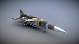 MiG 23 Desert Camo mig, fighter, soviet, ussr, unity-3d, swept-wing, variable-geometry, mig-23, warsaw-pact