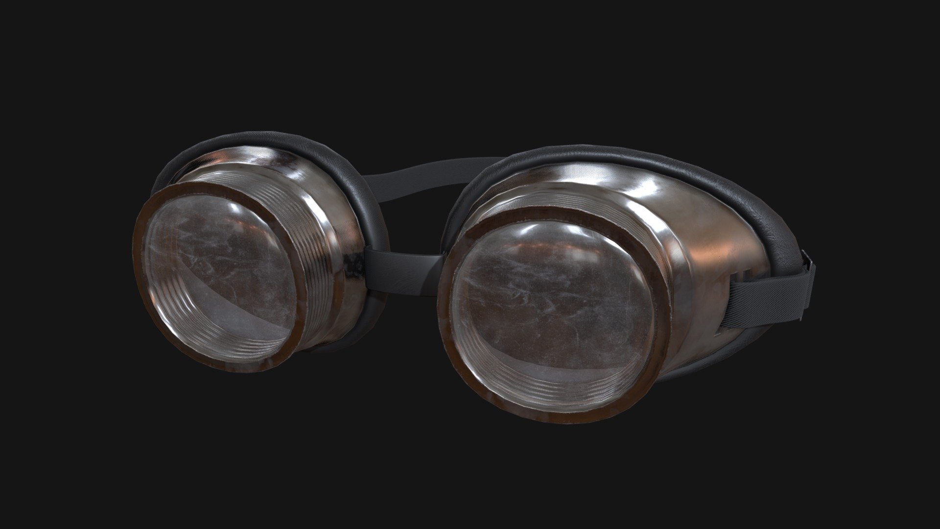 Goggles moddeled in blender and textured in substance painter 3d model