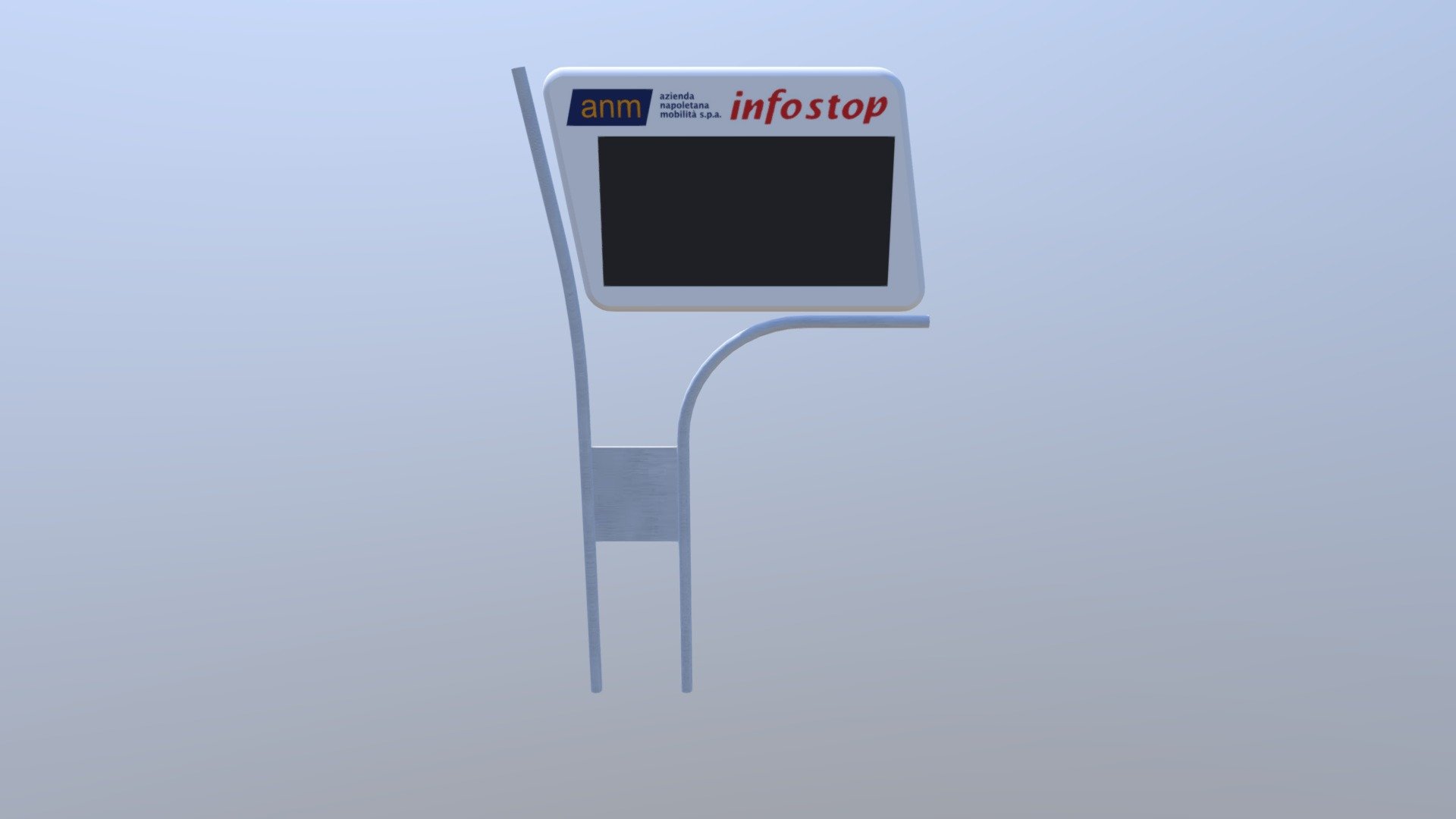 bus stop info in Naples - Palina Infostop - info bus stop - Download Free 3D model by enxos 3d model