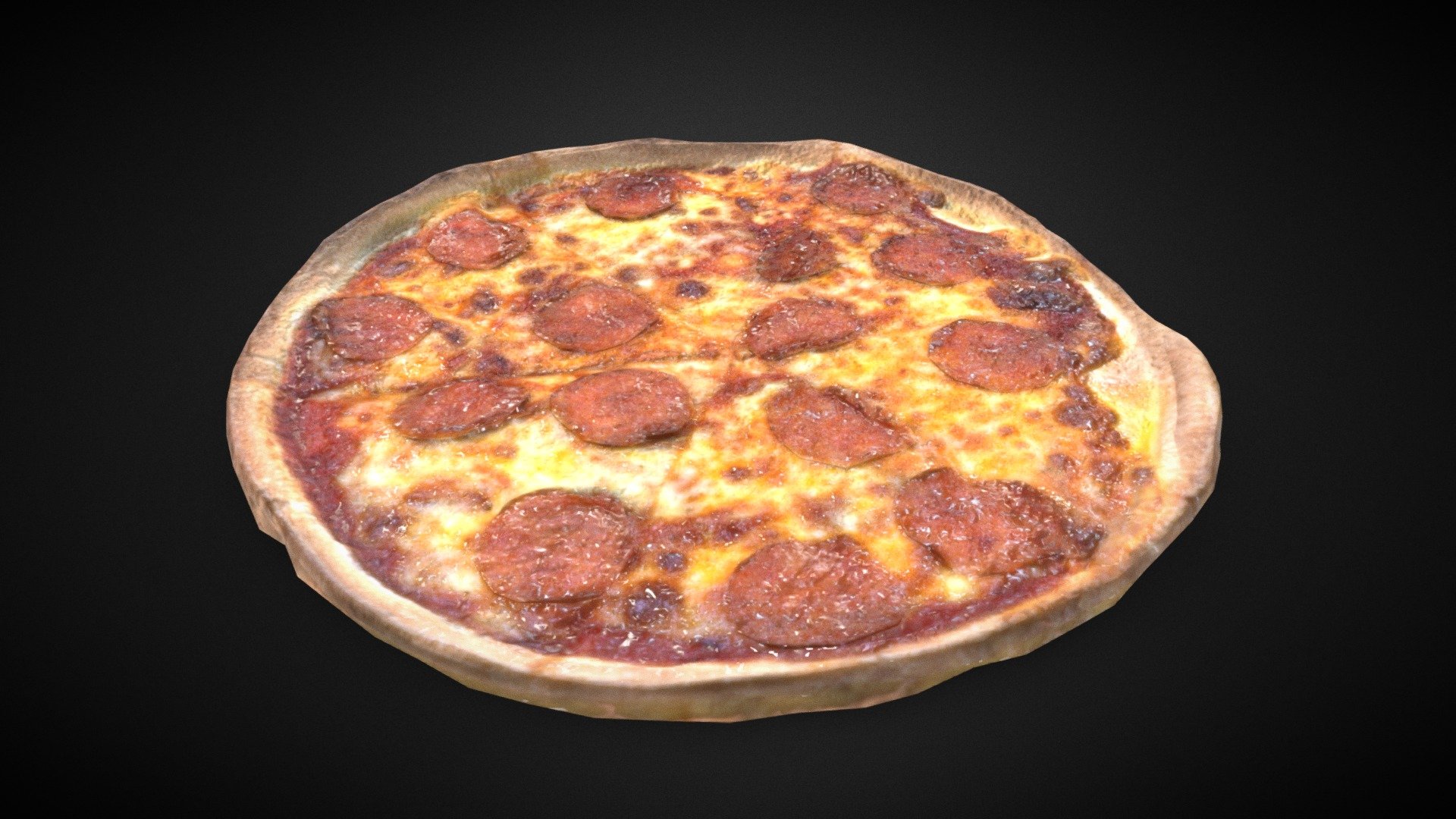 3D scanned pizza with low poly retopology, normal baking and PBR texture

Feel free to tag me if you used it in somewhere and wanna as I'll be interested to see what people would do with it ^^ - Pepperoni Pizza By @victory_summery - Buy Royalty Free 3D model by victory_summery (@victorysummery) 3d model