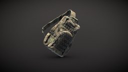 Backpack armor, forest, camping, warrior, apocalyptic, accessories, bag, apocalypse, travel, survival, backpack, luggage, outfit, hiking, character, pbr, lowpoly, military, clothing