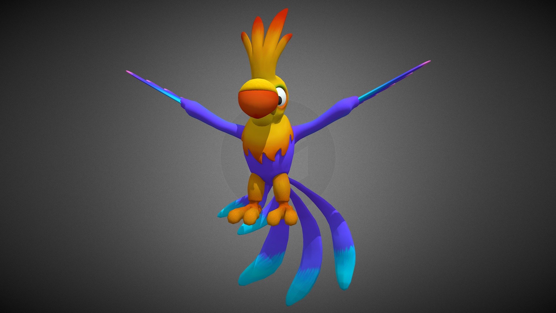 parrot - parrot bird - Buy Royalty Free 3D model by misitewang 3d model