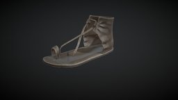 Used leather sandal (Mayan era)