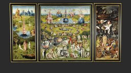 Bosch, Garden of Earthly Delights triptych painting, renaissance, bosch, triptych, art