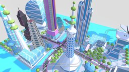 Low Poly City Future