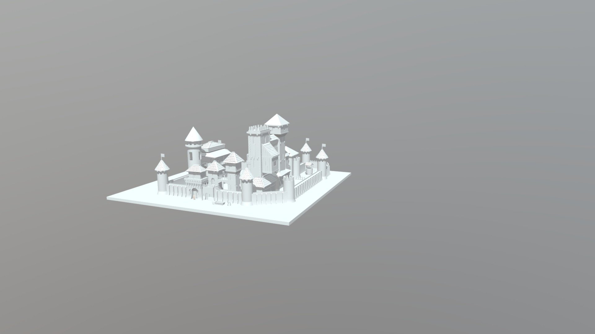 Castle city - Download Free 3D model by abhisheksingh65 3d model