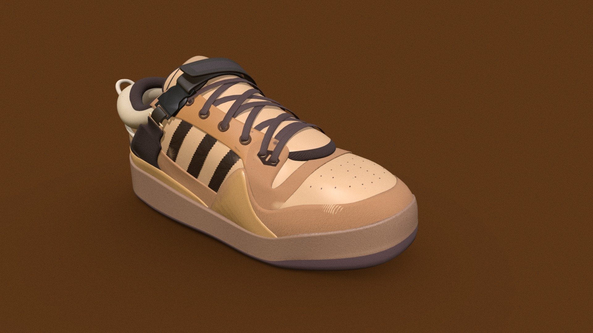 I made the Bad Bunny Shoes and I share them because I thought they could be useful for someone. It’s my first time modeling shoes so they’re not perfect. 
IG: https://www.instagram.com/camiloohh/ - Adidas Bad Bunny Coffee Shoes Free - Download Free 3D model by camilooh 3d model