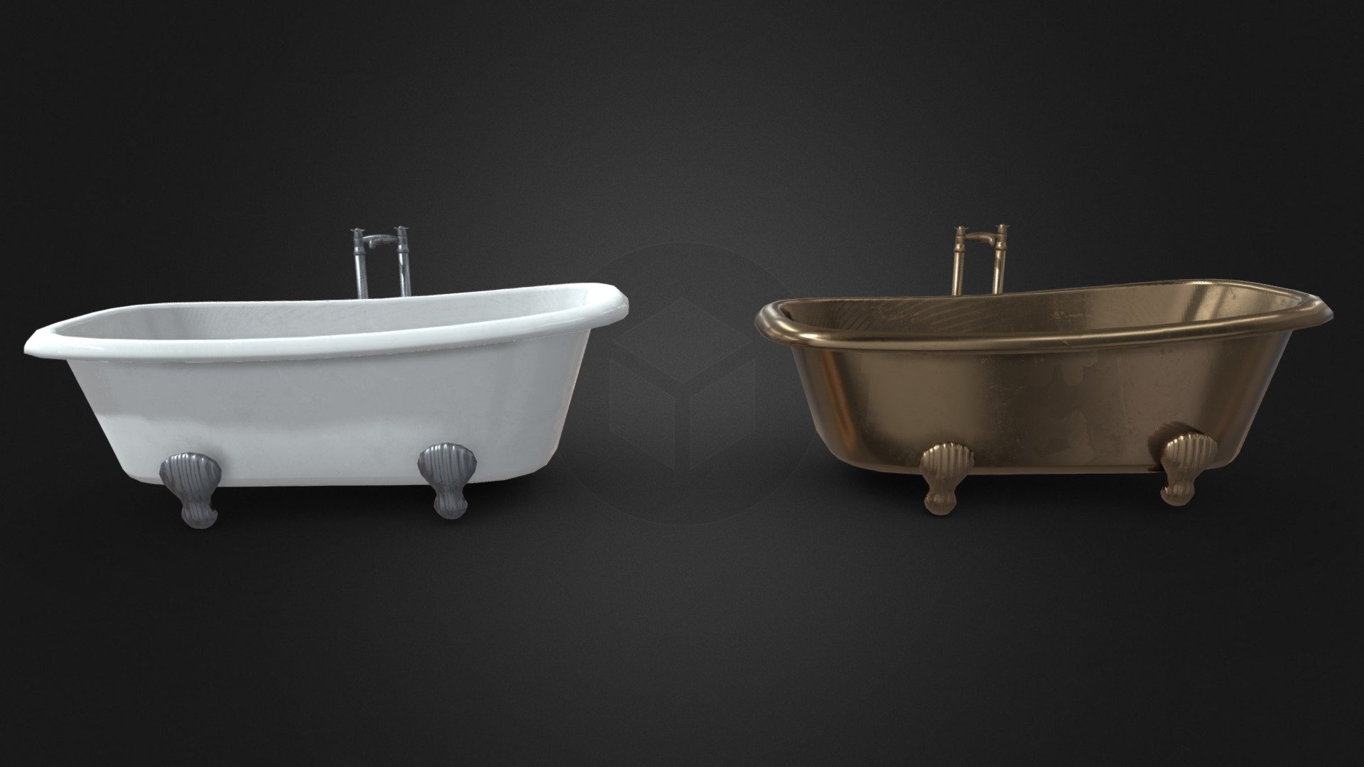 It consist 2 PBR Texture set file





One with Ceramic Bath Tub




Another one with Gold plated BathTub



Polycount: 




Verts: 2429 | Tries: 4742
 - Low Poly Bath Tub - Buy Royalty Free 3D model by Studio 23 (@studio23) 3d model