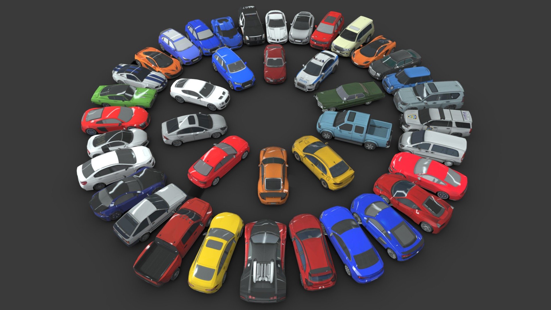City Cars Pack 3

Full car pack low-poly (40 models)

This pack includes 40 vehicles which are low-poly. You can use all of these vehicles in your games.

Low poly

40 models

Average poly count: 3/000 tris.

Textures size : 2048 * 2048

(BMP)_10241024(bmp)_30003000(bmp)_512*512(bmp)

Textures High Quality - City Cars Pack 3 - Buy Royalty Free 3D model by Sidra (@sajadrabiee.1994) 3d model