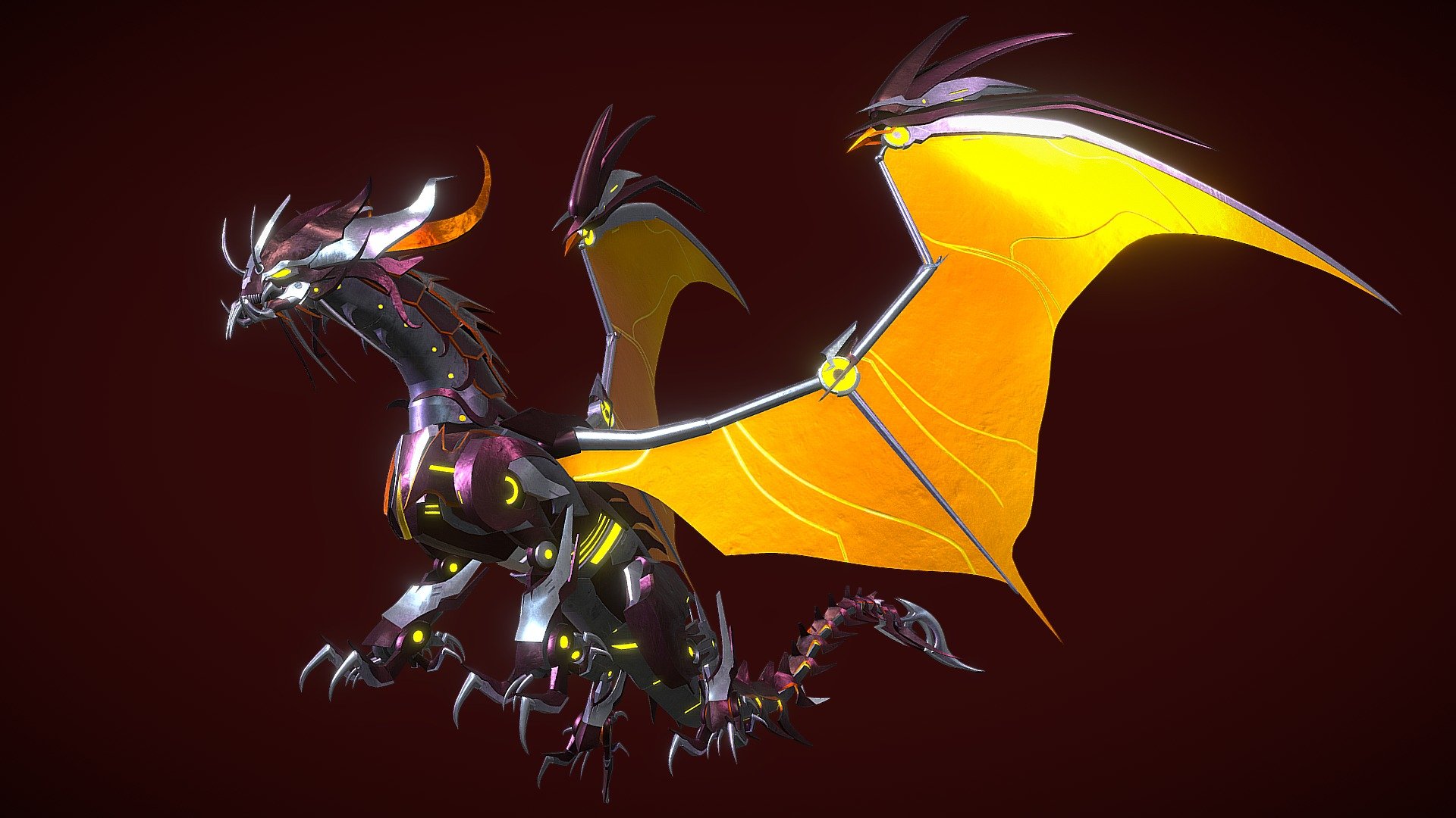 3D model rig of Predaking, a unique dragon Transformers from the Transformers Prime series. With rigging and PBR materials, ensuring appropriate usability for animations and games.

The native file type is BLEND as it was created with Blender, however with OBJ, FBX as well as PBR textures provided, it will work with any 3D programs.

All rights of the Transformers brand belongs to Hasbro.

&mdash;DETAILS&mdash;

In this package includes:





Blender file (.BLEND) with armature rigging, proper materials and PBR textures set up.




PBR textures in 4K, including these maps: Color, Metallic, Specular, Roughness, Emission.




OBJ and FBX files.



The model in Blender project file also completed with Crease edges and therefor, subdivision ready.

The model along with other Transformers Prime models were originally created for fan project: Transformers Prime Darkness Retreats.

Thank you for your support of my products and look out for more soon 3d model