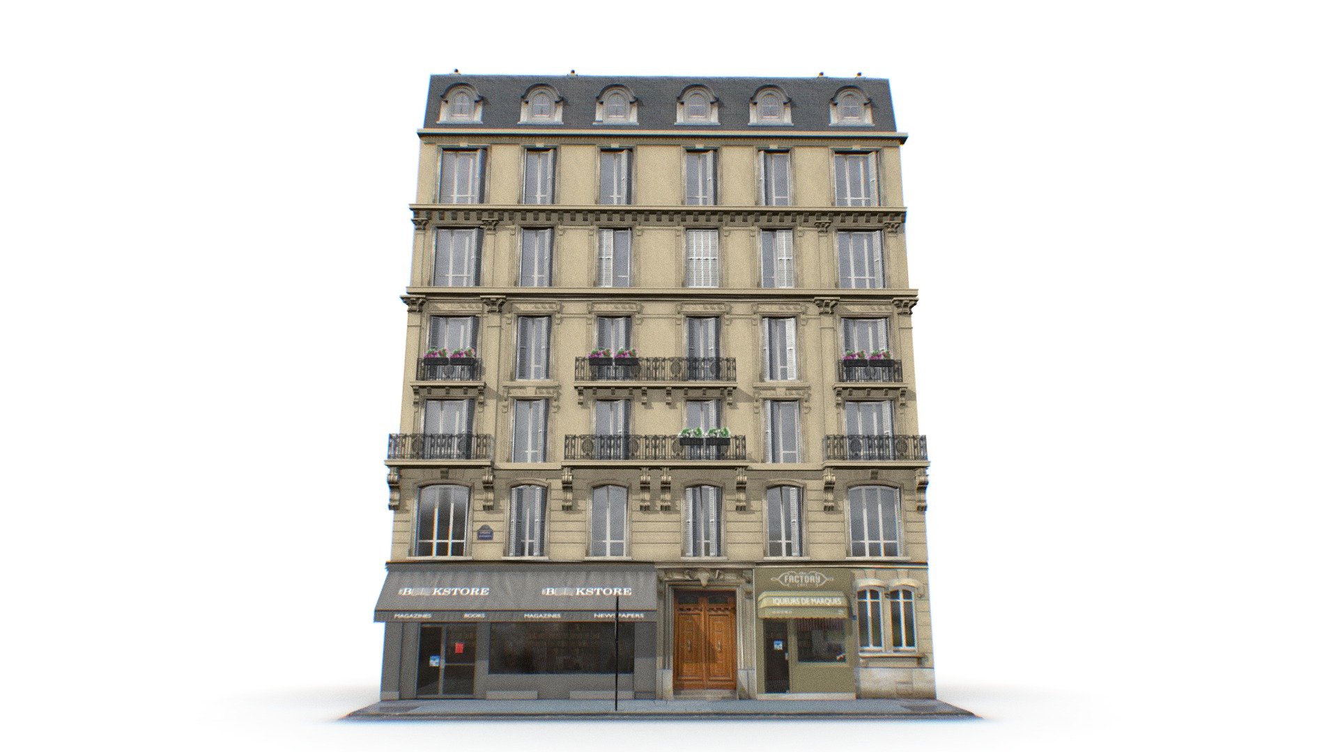 Paris Building 3D Model - Old Paris House - Buy Royalty Free 3D model by Omni Studio 3D (@omny3d) 3d model