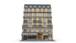 Old Paris House france, paris, french, realtime, old, apartament, buildin, residen, restaur, lowpoly, house, gameready