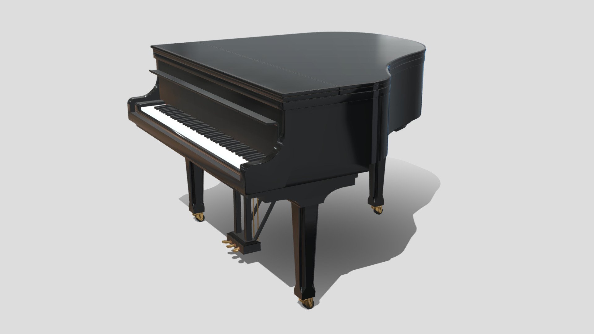 low poly 3d model of piano - Piano - musical instrument - Buy Royalty Free 3D model by assetfactory 3d model