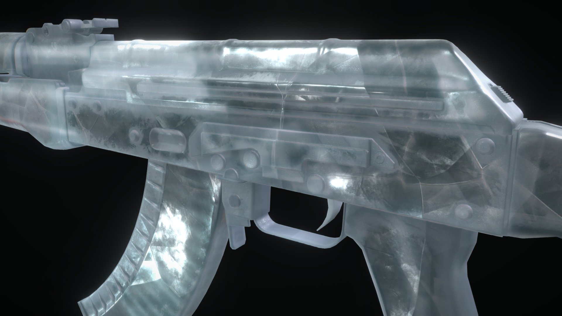 Weapon skin for Counter-Strike: Global Offensive - AK-47 / Turbid Glacier - 3D model by G-99Factory (@ViktorMishin) 3d model