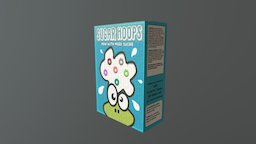 Sugar Hoops Cereal Box