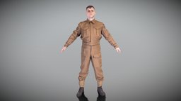 British soldier ready for animation 385 armor, archviz, scanning, ww2, soldier, army, british, unreal, guard, infantry, commando, combat, uniform, quality, ukraine, worldwar2, malecharacter, apose, readyforanimation, weapon, realitycapture, character, unity, photogrammetry, lowpoly, scan, 3dscan, man, military, male, war, highpoly, gameready, ready-to-rig, deep3dstudio