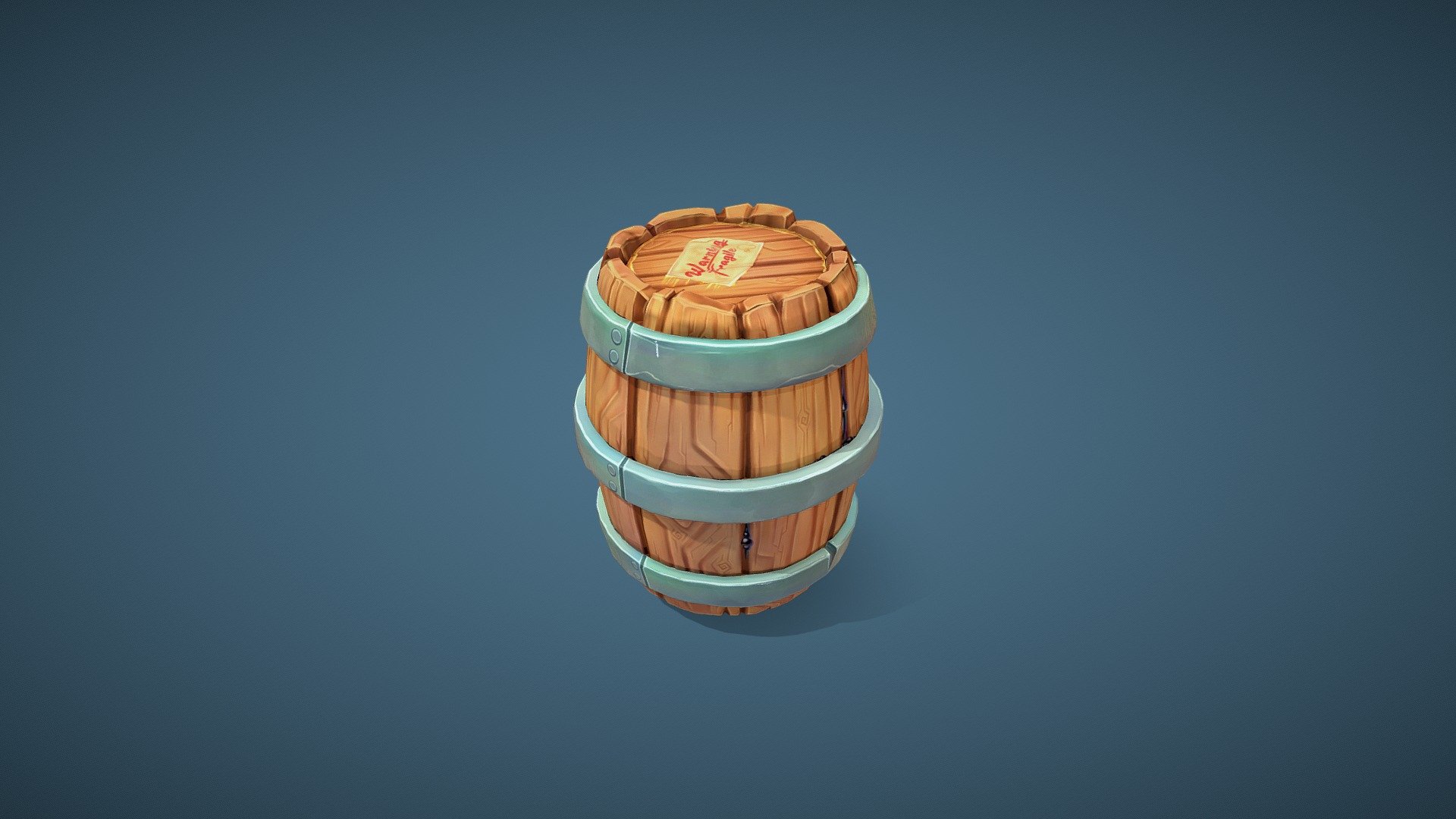 An oil barrel I set up with three different variations. (Oil, Frozen and Wine barrels.) The oil barrel was set up with possible debris that could be rigged and animated for an explosion 3d model
