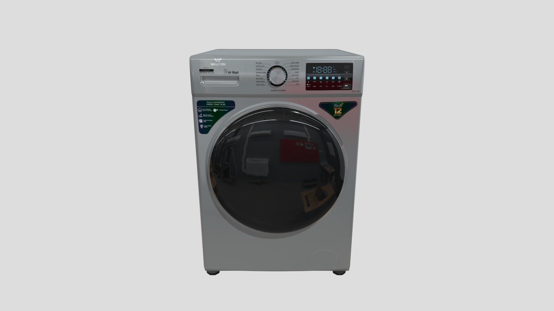 Low+ Heigh Poly - Front Load Washing Machine - 3D model by shoyaib_alam (@shoyaib080) 3d model