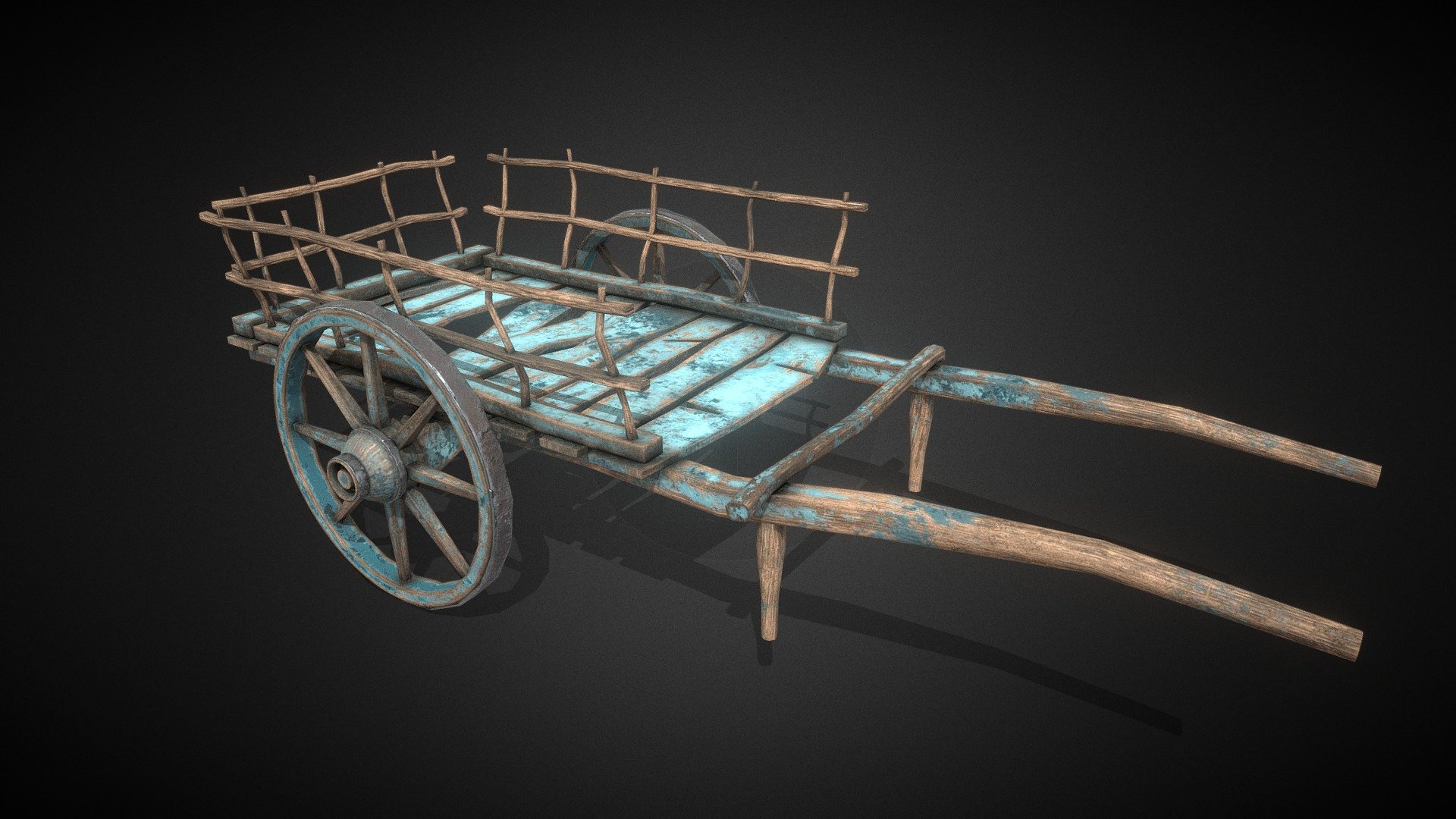 I created this LowPoly Cart Wheel in Blender and Textured it in Substance Painter. I created an old worn out painted wood material for this providing an authentic look to it.

i studied cart wheels up close to make it as much real as possible. 

You can use this model as an interactive object or to populate your project or game scene.


Texture Quality - 2K (2048x2048)

Texture Map Contains -



Base Color Map.

AO Map.

Metallic Map.

Roughness Map.

Normal Map.

Height Map.


Mesh Detais -



Number of Vertices - 3392

Number of Tris 3d model