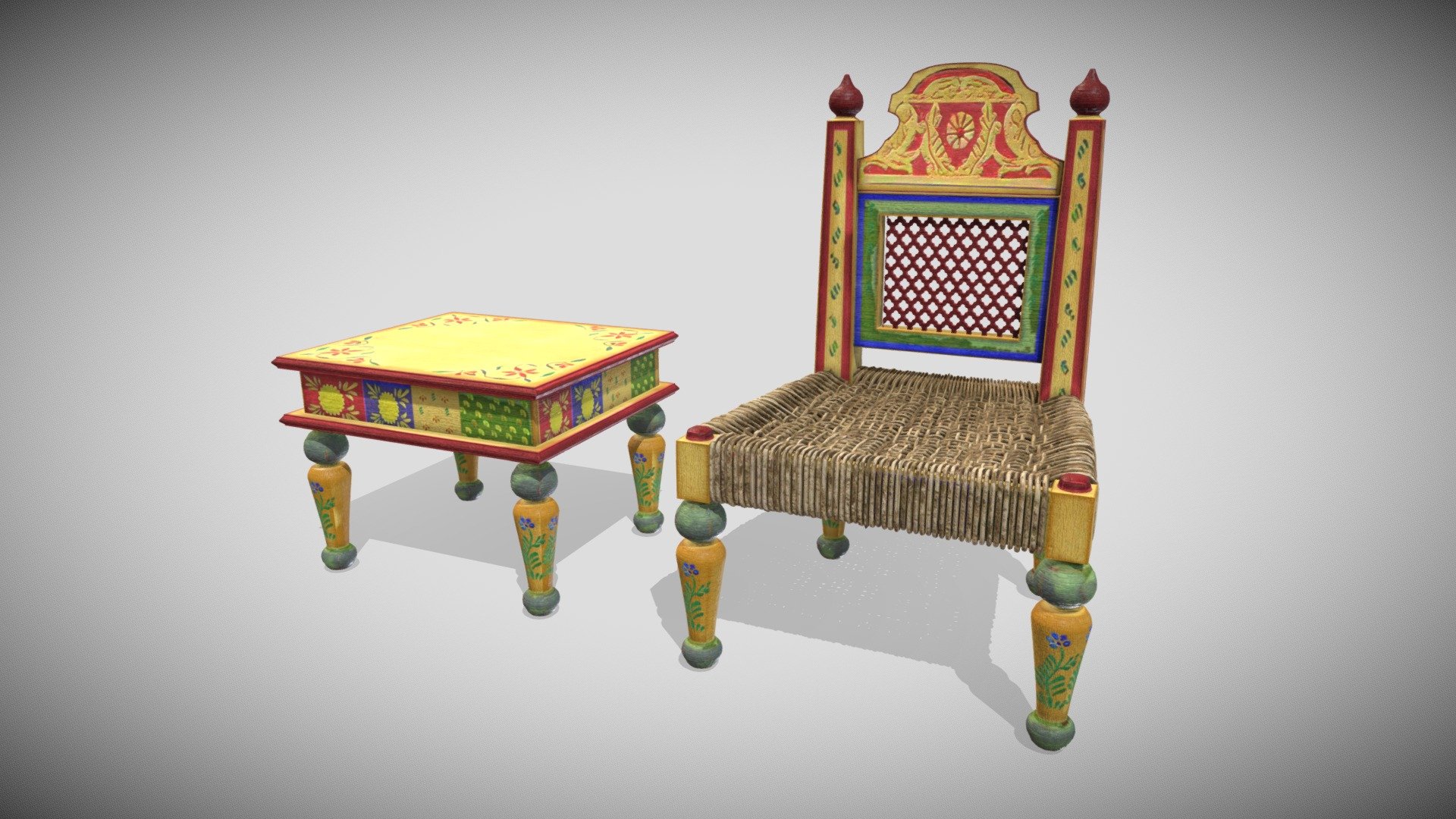 2 Material 4k PBR Metalness
Elements are separate with Pivot in zero position - Rajasthan Classic Furniture Trappolo - Buy Royalty Free 3D model by Francesco Coldesina (@topfrank2013) 3d model
