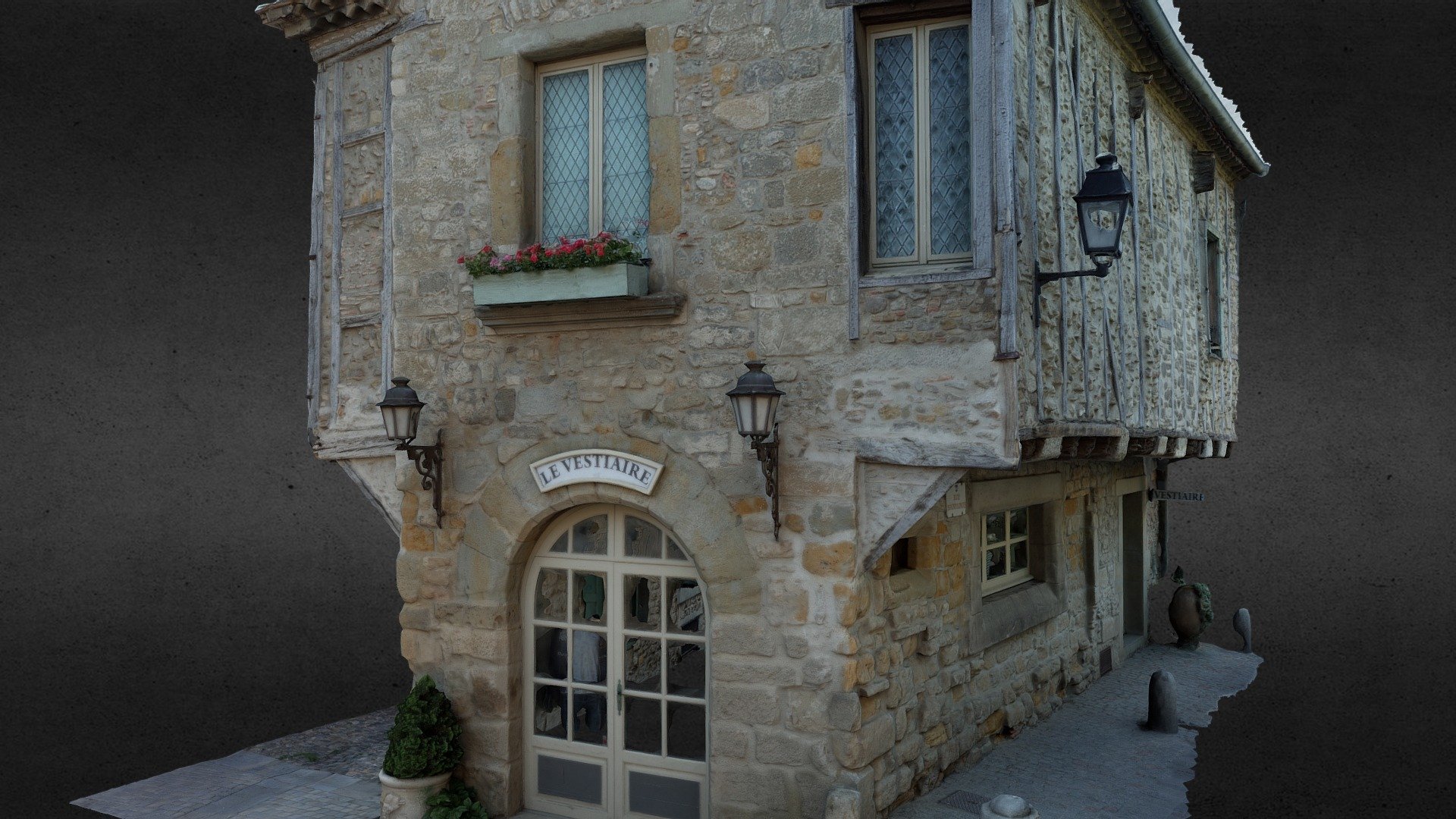Maison médiévale d'angle située à côté de l'ancien palais de la cité et de la cathédrale.
 

 - Maison médiévale, Carcassonne (11) - Download Free 3D model by Archéomatique (@archeomatique) 3d model