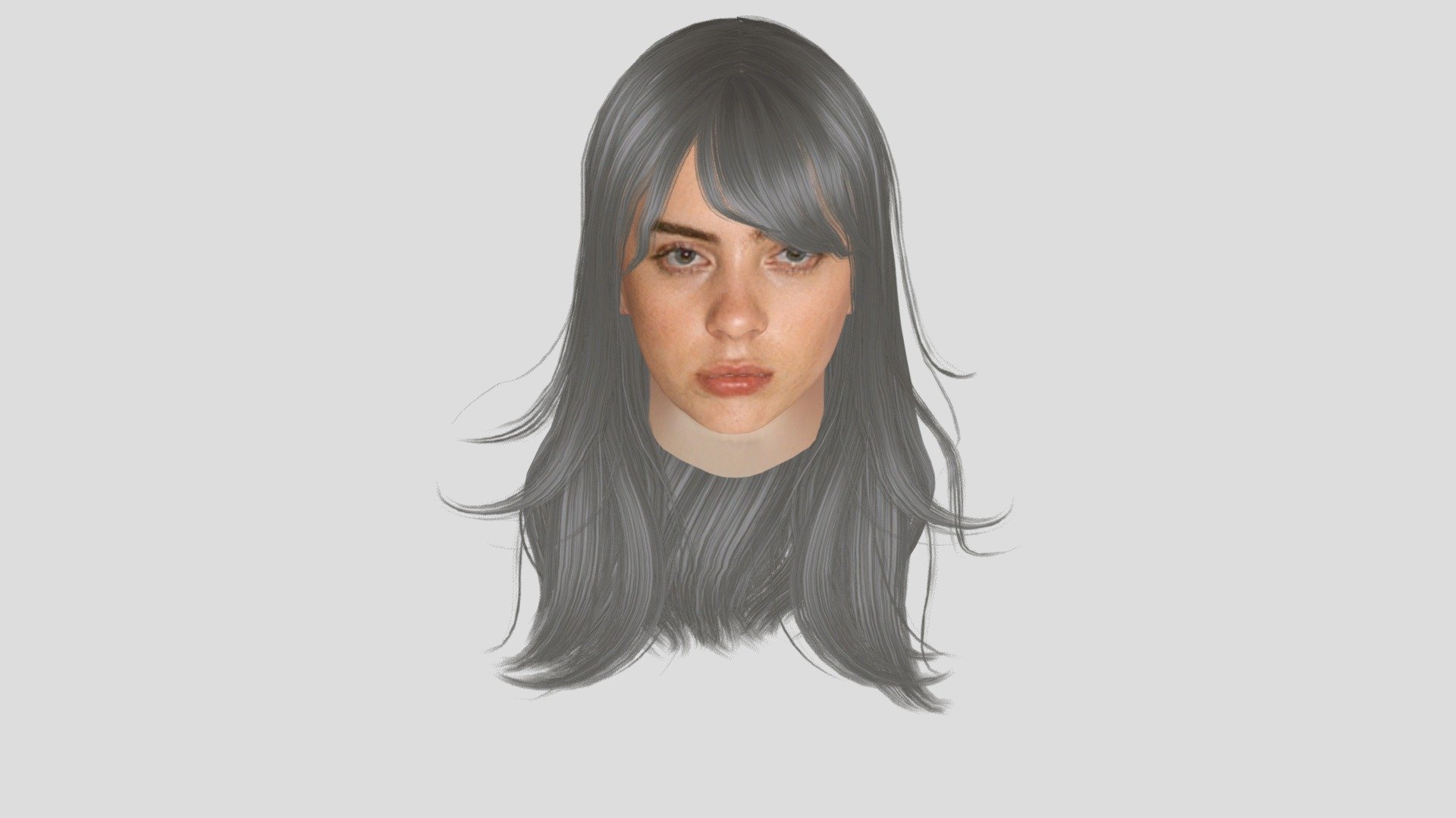 Billie Eilish 3d model - Billie Eilish - Download Free 3D model by gurami.mamaladze 3d model