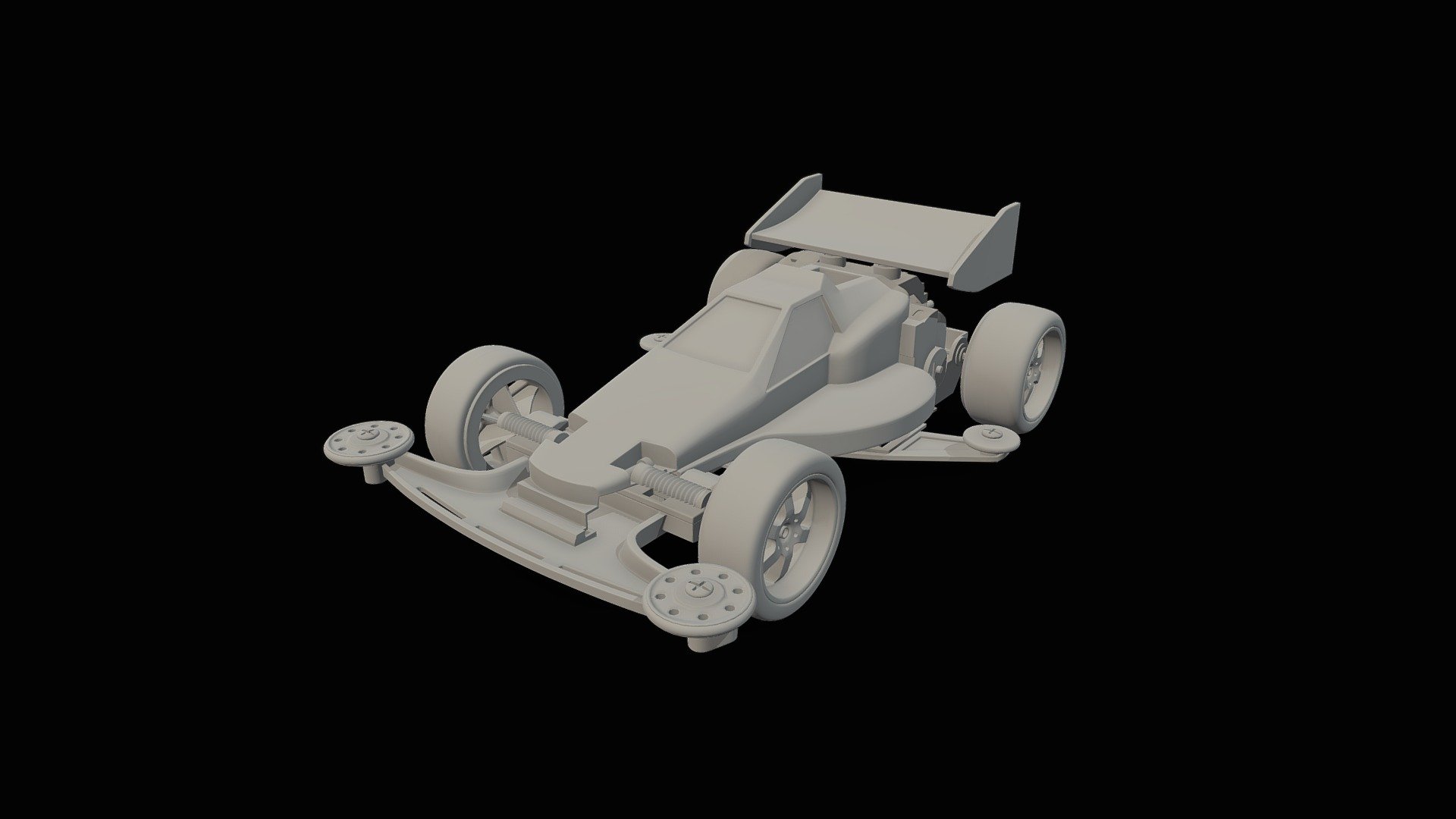 Mini 4WD Super1 Chassis - Download Free 3D model by nickqd 3d model