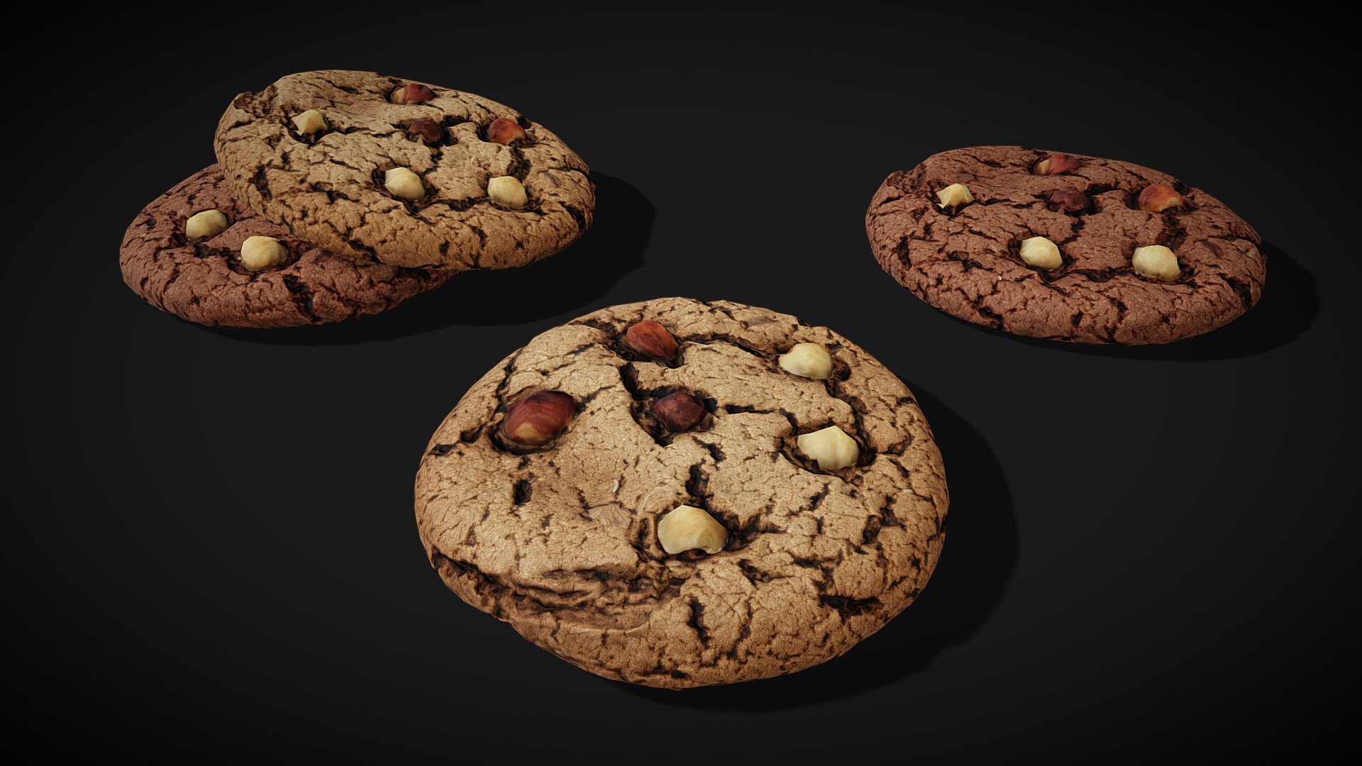 Scanned Low Poly Cookie: 2852 tris

Texture versions: 2

Types of textures: Base Color, Roughness, Normal, Ambient Occlusion

Quality: 4096x4096

Format: PNG - Scanned Low Poly | Cookies - Download Free 3D model by Den1121 3d model