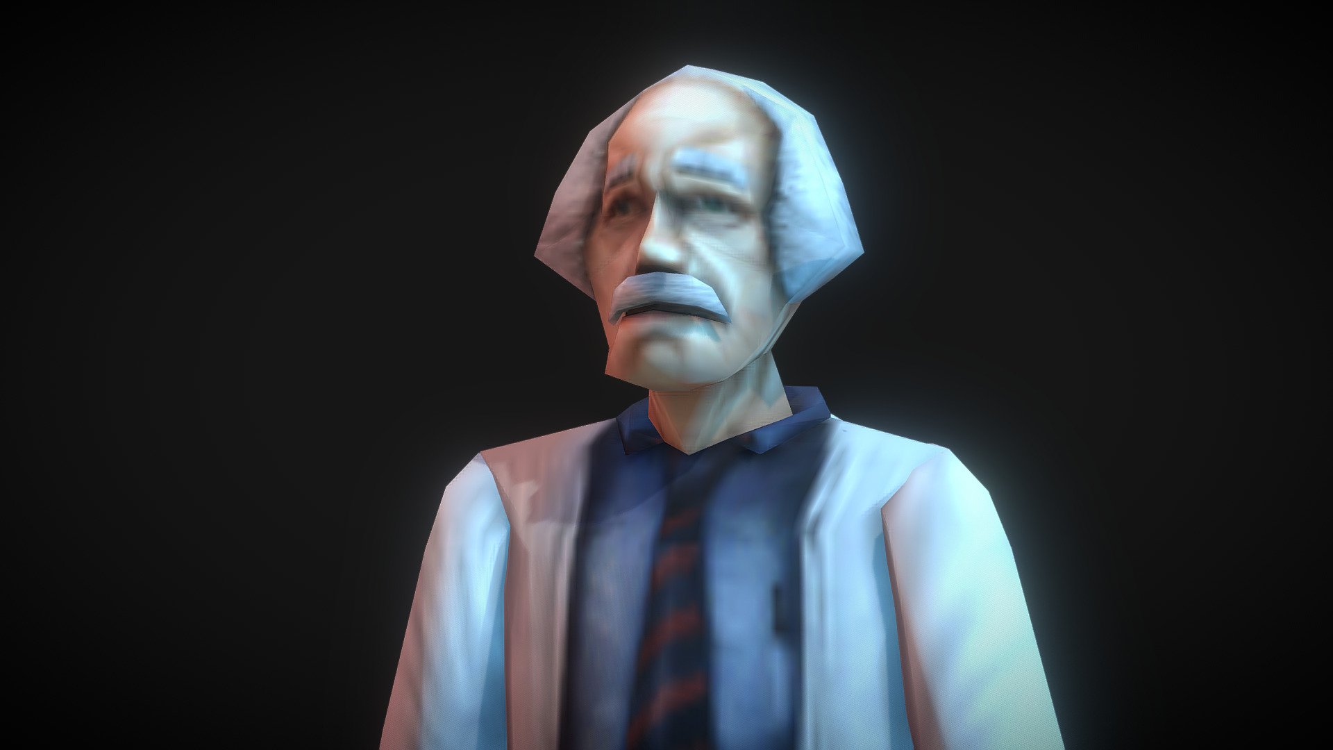 Einstein is one of the many scientist you can see in Half-Life, he is part of the science team with his buddies, slick, luther, and walter/nerd 3d model