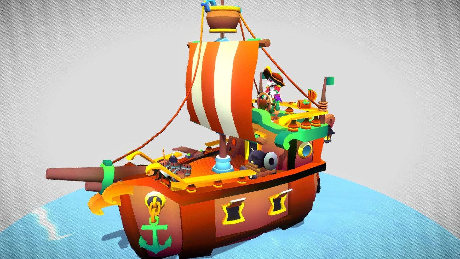 Pirate Ship - Download Free 3D model by Mrtonski (@Mrtonski1.) 3d model