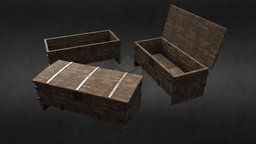 3D Modular Roman Chest ancient, games, assets, videogame, medieval, medievale, ancient-rome, asset, lowpoly, hardsurface, environment