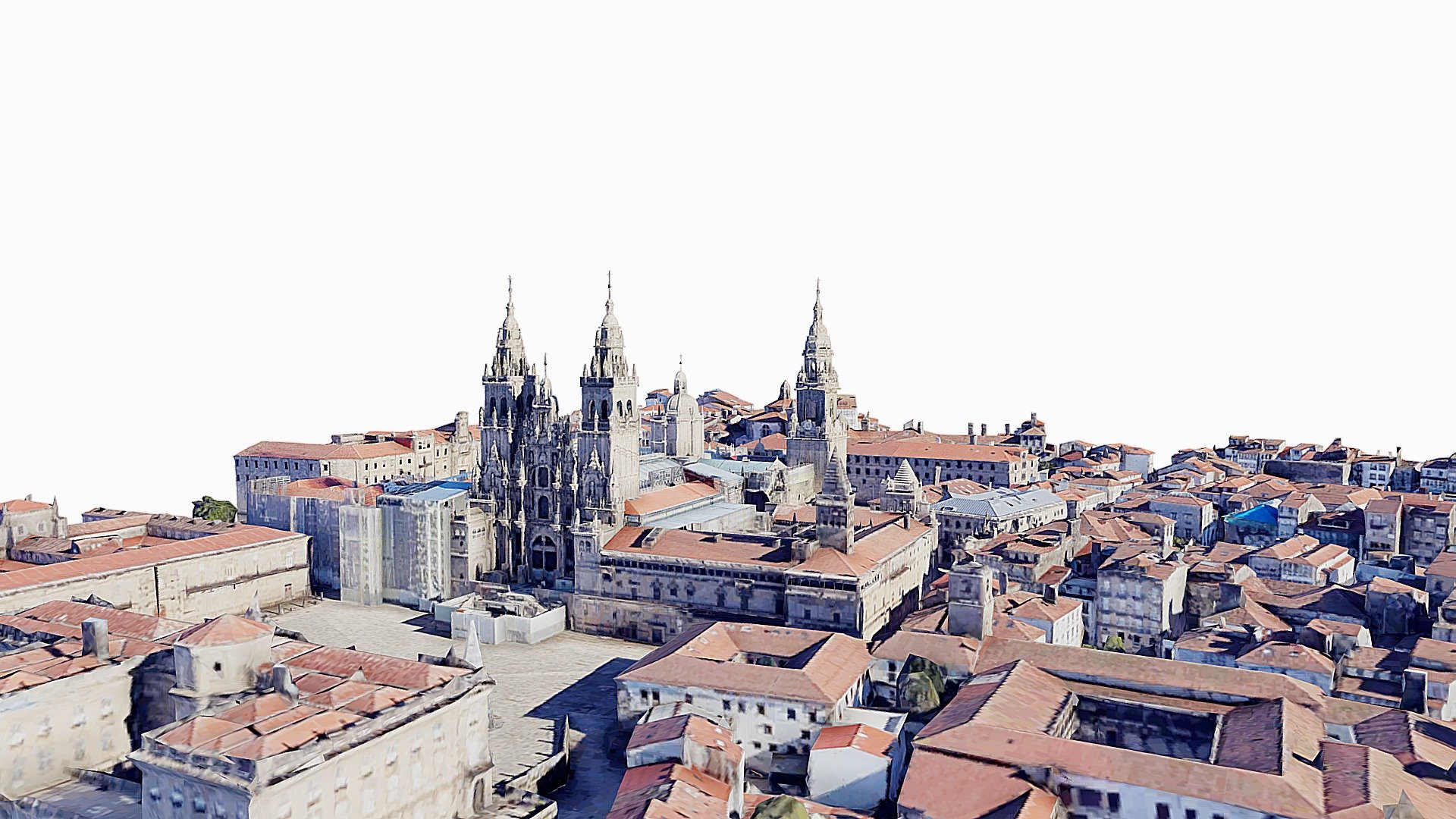 Santiago de Compostela Cathedral - 3D model by SENSIET (@asensio) 3d model