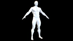 Muscolar man body, anatomy, basemesh, muscles, reference, realistic, malecharacter, male-human, maleanatomy, malebody, 3d, man, male