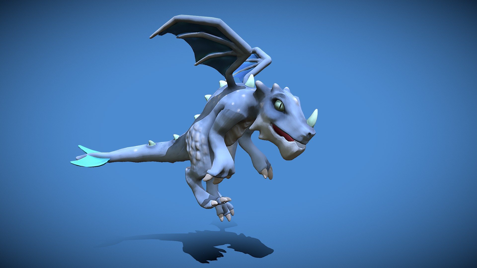 Cartoon young dragon

Features

-Model is completly unwrapped
-Layered scene (RIgg, mesh, lights, BG, controls)
-Lowpoly model
-Optimal Vray settings 
-Morpher expresions
-No need any plugin to open scene
-All nodes are named clearly
-Clean topology based on quads.
-One mesh
-Hand painted model

File format

-3Ds Max 2015 (Vray 3.0.0)
-3Ds Max 2012 (Vray 3.0.0)
-Obj 2015
-3Ds 2015
-FBX (contains body skeleton and morpher expressions) 3Ds Max

Textures

-Body texture res is 4k
-PNG format

Rigging

-Rigging inside 3Ds Max by Skin modifier, used CAT skeleton
-Handly rigged with vertex weight and painting for better movements
-Scene also include fly animation

Lights and Render setting are included in the 3DS Max scene (V-ray). Just open and render
Scene also include Walk animation, folder FBX format whitch can be used on another 3D software or games engines.

I hope u like it!
For more models just click on my name and browse library.
Cartoon young dragon - frost dragon - Buy Royalty Free 3D model by 3DAnvil 3d model