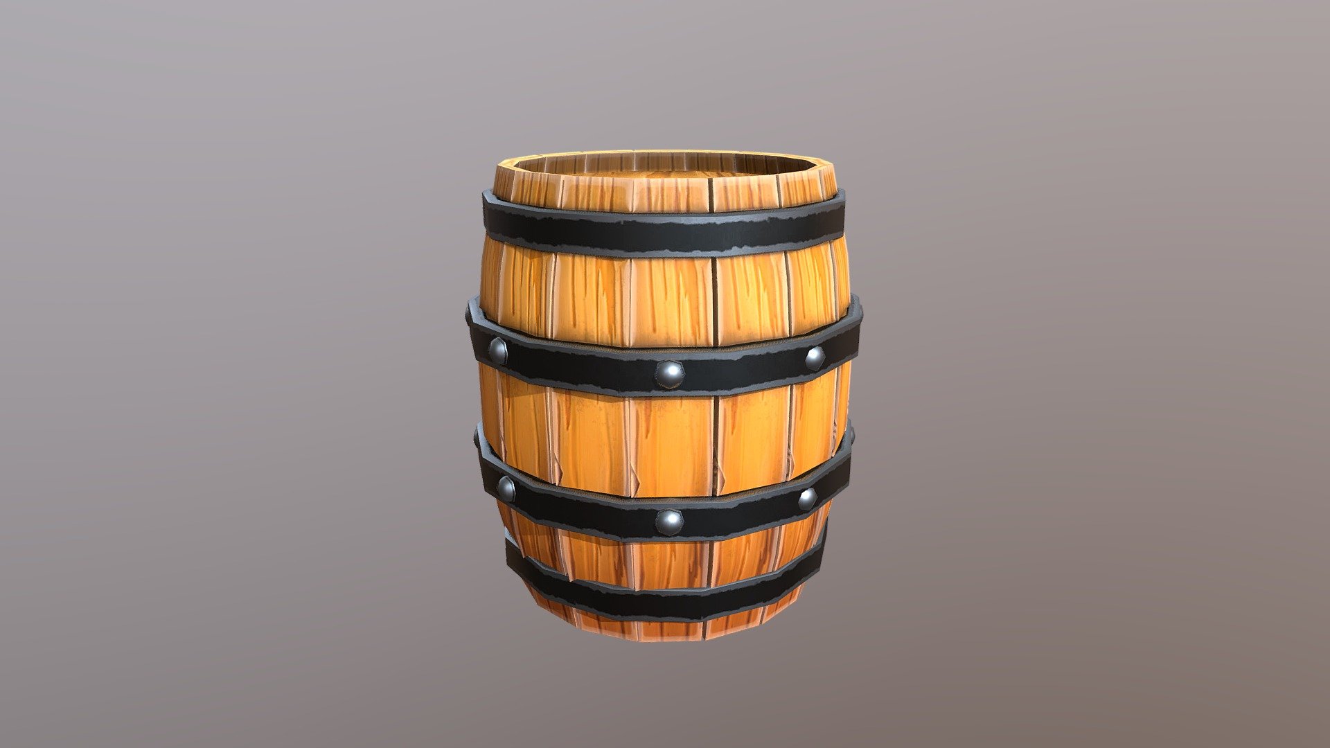 A stylized wooden barrel made for mobile games, low poly - Stylized Wooden Barrel - Buy Royalty Free 3D model by Kaur Põldmaa (@kaurpoldmaa) 3d model
