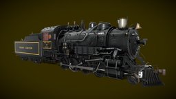 Steam Train (Animated) train, rail, canyon, locomotive, grand, vehicle, steam
