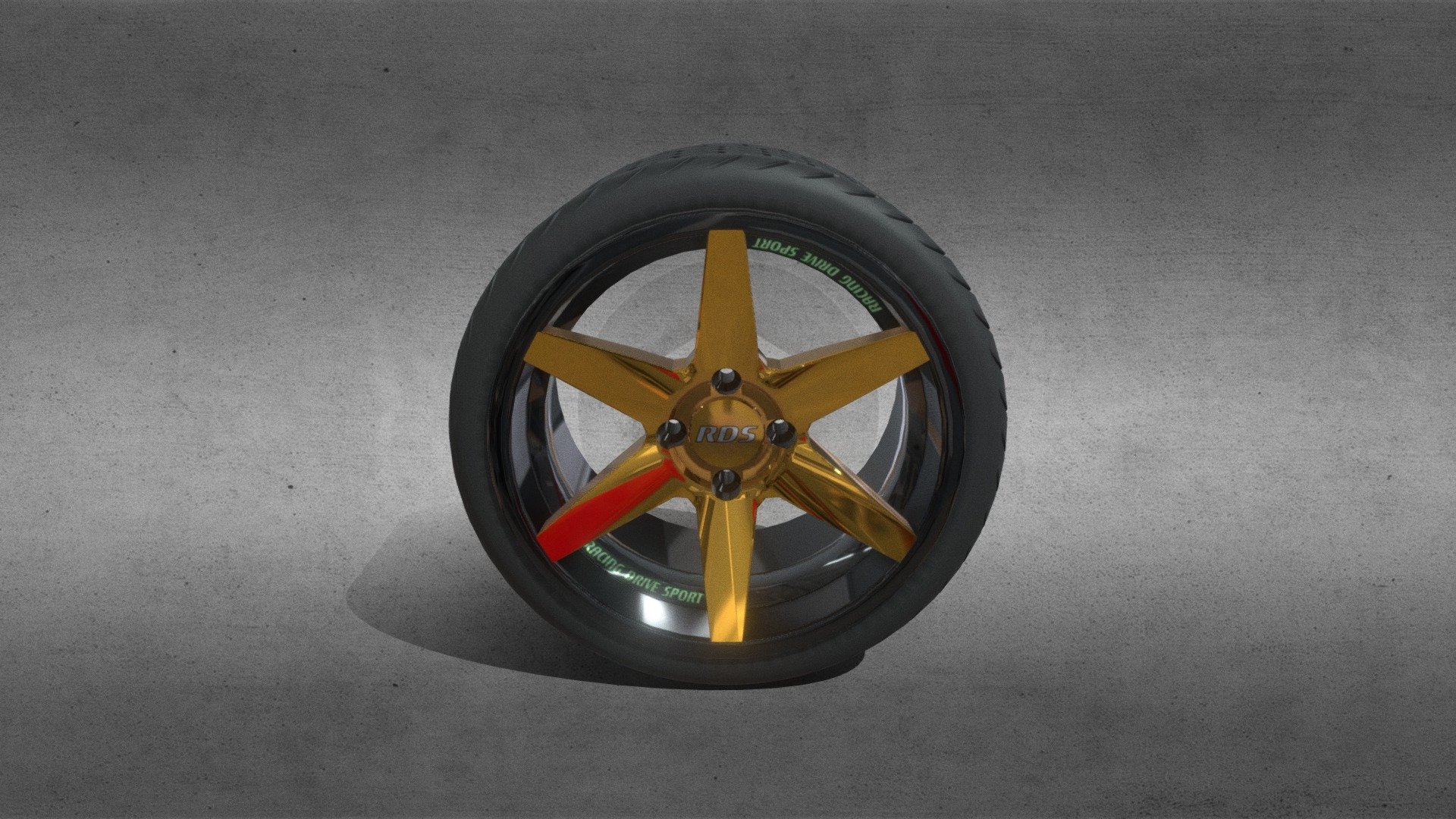 Sports wheel for cars - RDS Wheel - 3D model by Leandrosk0 3d model