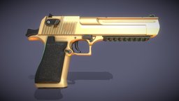 Powerful Pistol Gold (Apocalypse Weapons) apocalyptic, desert, fps, apocalypse, survival, vr, pistol, deserteagle, golden, gold, zombie